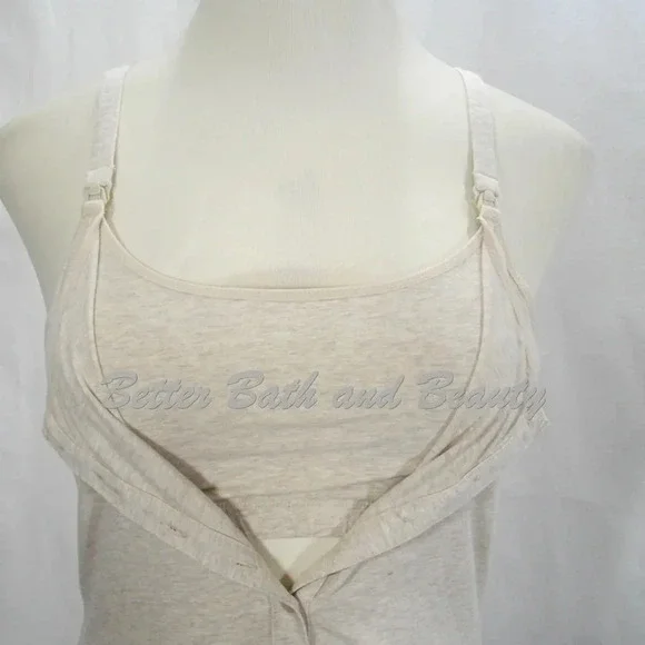 SMALL Gilligan & O'Malley Nursing Henley Cami Oatmeal NWT - Picture 4 of 11